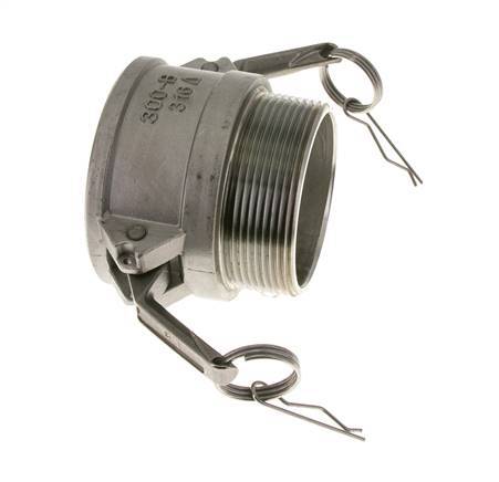 Camlock DN 75 (3'') Koppeling Rvs3'' NPT buitendraad Type B MIL-C-27487