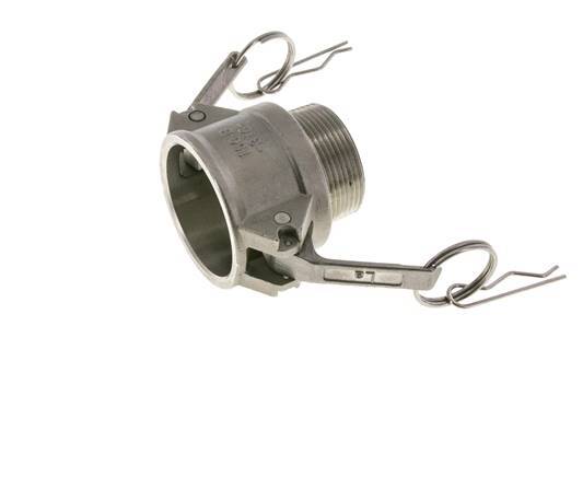 Camlock DN 40 (1 1/2'') Koppeling Rvs1 1/2'' NPT buitendraad Type B MIL-C-27487