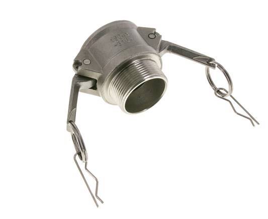 Camlock DN 40 (1 1/2'') Koppeling Rvs1 1/2'' NPT buitendraad Type B MIL-C-27487