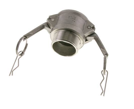 Camlock DN 40 (1 1/2'') Koppeling Rvs1 1/2'' NPT buitendraad Type B MIL-C-27487