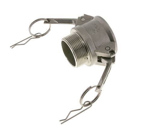 Camlock DN 40 (1 1/2'') Koppeling Rvs1 1/2'' NPT buitendraad Type B MIL-C-27487