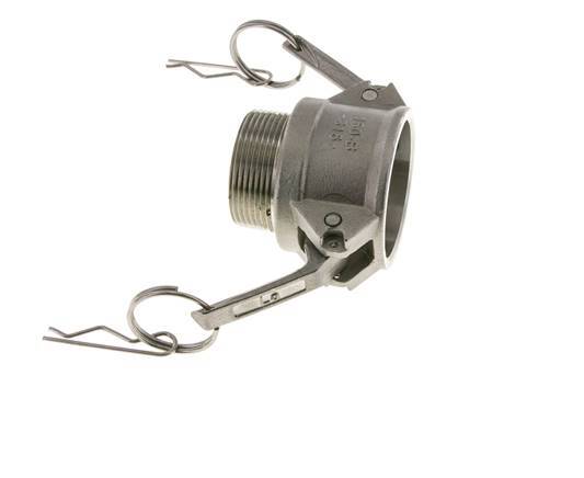 Camlock DN 40 (1 1/2'') Koppeling Rvs1 1/2'' NPT buitendraad Type B MIL-C-27487