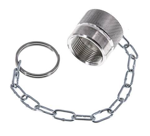NPT 1/4" Aluminium Stofbeschermingskap voor insteeknippel met ketting