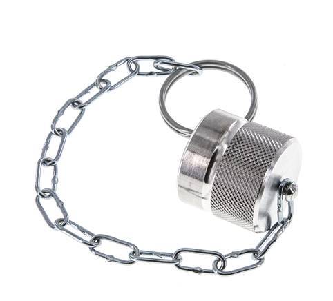 NPT 1/4" Aluminium Stofbeschermingskap voor insteeknippel met ketting