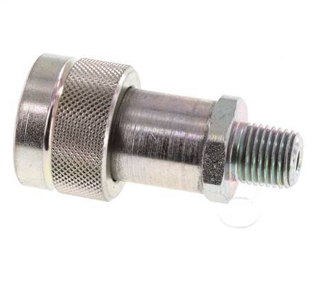 Stalen DN 6.3 Hydraulische Koppeling Snelkoppeling 1/4 inch NPT buitendraad ISO 14540 D 15.9 mm