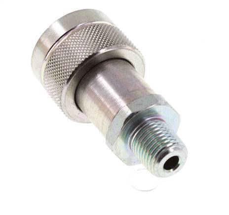 Stalen DN 6.3 Hydraulische Koppeling Snelkoppeling 1/4 inch NPT buitendraad ISO 14540 D 15.9 mm