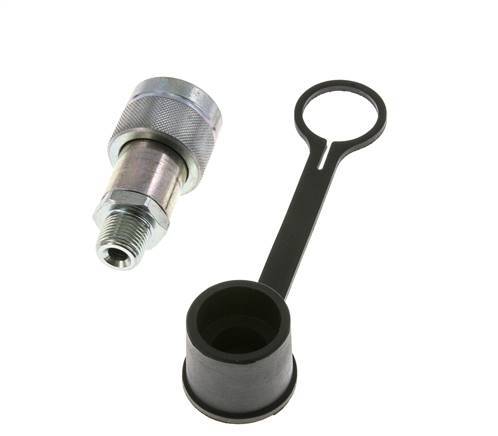 Stalen Hydraulische Koppeling Snelkoppeling 3/8 inch NPT buitendraad Stofkap