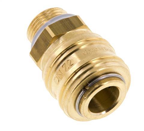 Messing DN 7.2 (Euro) Luchtkoppeling Snelkoppeling G 3/8 inch Buitendraad FKM