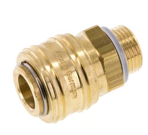 Messing DN 7.2 (Euro) Luchtkoppeling Snelkoppeling G 3/8 inch Buitendraad FKM