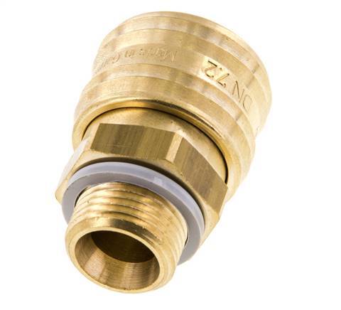 Messing DN 7.2 (Euro) Luchtkoppeling Snelkoppeling G 3/8 inch Buitendraad FKM