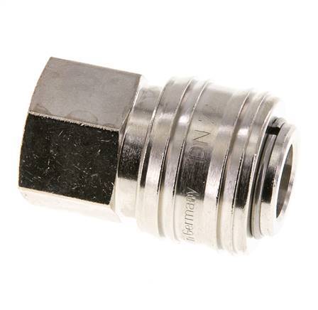 Vernikkeld Messing DN 7.2 (Euro) Luchtkoppeling Snelkoppeling G 3/8 inch Binnendraad FKM