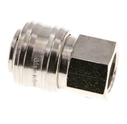 Vernikkeld Messing DN 7.2 (Euro) Luchtkoppeling Snelkoppeling G 3/8 inch Binnendraad FKM