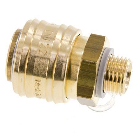 Messing DN 7.2 (Euro) Luchtkoppeling Snelkoppeling G 1/4 inch Buitendraad FKM