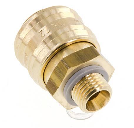 Messing DN 7.2 (Euro) Luchtkoppeling Snelkoppeling G 1/4 inch Buitendraad FKM