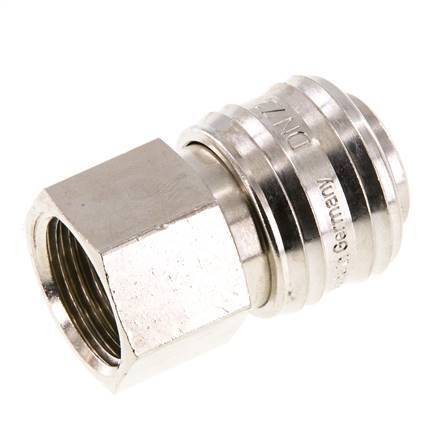 Vernikkeld Messing DN 7.2 (Euro) Luchtkoppeling Snelkoppeling G 1/2 inch Binnendraad FKM