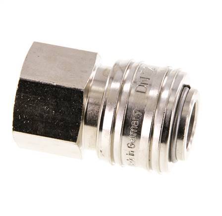 Vernikkeld Messing DN 7.2 (Euro) Luchtkoppeling Snelkoppeling G 1/2 inch Binnendraad FKM
