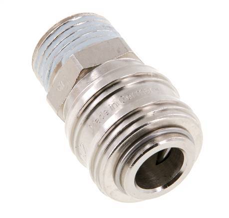 Vernikkeld Messing DN 7.2 (Euro) Luchtkoppeling Snelkoppeling G 1/2 inch Buitendraad FKM