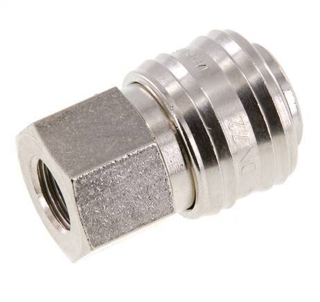 Vernikkeld Messing DN 7.2 (Euro) Luchtkoppeling Snelkoppeling G 1/4 inch Binnendraad FKM