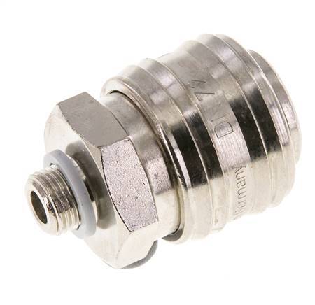 Vernikkeld Messing DN 7.2 (Euro) Luchtkoppeling Snelkoppeling G 1/8 inch Buitendraad FKM