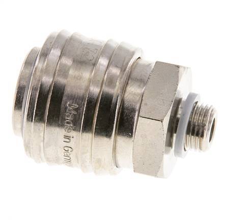 Vernikkeld Messing DN 7.2 (Euro) Luchtkoppeling Snelkoppeling G 1/8 inch Buitendraad FKM