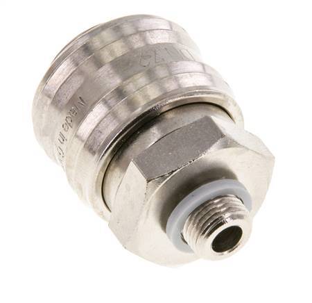 Vernikkeld Messing DN 7.2 (Euro) Luchtkoppeling Snelkoppeling G 1/8 inch Buitendraad FKM