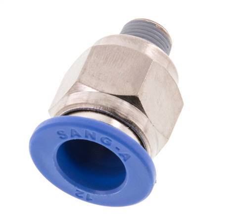 12mm x R1/8'' Messing/PA 66 Insteekfitting Buitendraad NBR [2 Stuks]