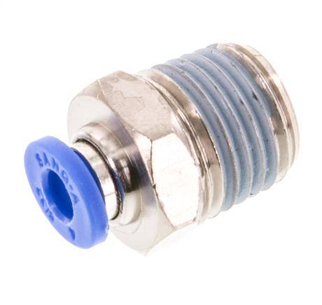4mm x R1/4'' Messing/PA 66 Insteekfitting buitendraad NBR [5 Stuks]