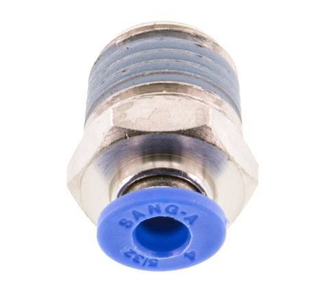 4mm x R1/4'' Messing/PA 66 Insteekfitting buitendraad NBR [5 Stuks]
