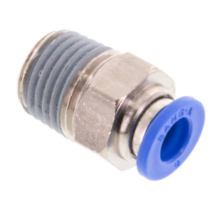 6mm x R1/4'' Messing/PA 66 Insteekfitting buitendraad NBR [5 Stuks]