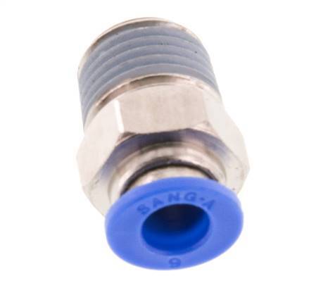 6mm x R1/4'' Messing/PA 66 Insteekfitting buitendraad NBR [5 Stuks]