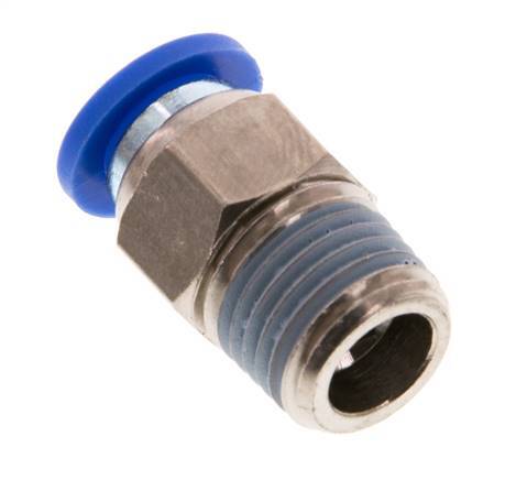8mm x R1/4'' Push-in Fitting with Male Threads Brass/PA 66 NBR [5 Pieces]