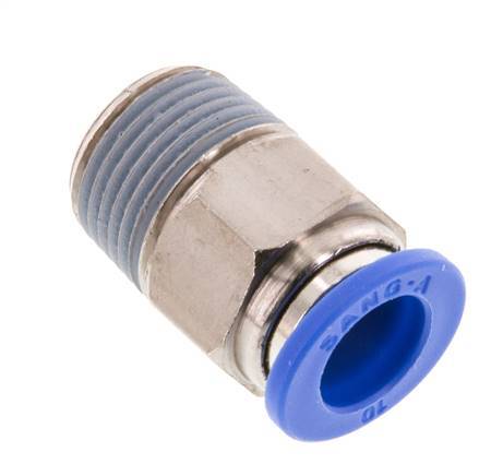 10mm x R3/8'' Messing/PA 66 Insteekfitting Buitendraad NBR [2 Stuks]