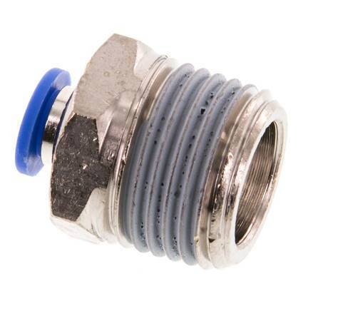 6mm x R1/2'' Messing/PA 66 Insteekfitting Buitendraad NBR [2 Stuks]
