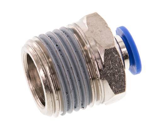 6mm x R1/2'' Messing/PA 66 Insteekfitting Buitendraad NBR [2 Stuks]