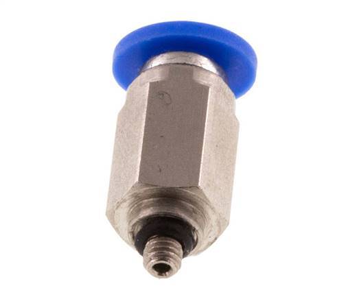 3mm x M 3 Messing/PA 66 Insteekfitting Buitendraad NBR [2 Stuks]