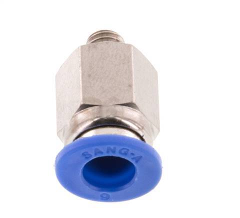 6mm x M 5 Messing/PA 66 Insteekfitting buitendraad NBR [5 Stuks]