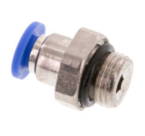 4mm x G1/8'' Messing/PA 66 Insteekfitting buitendraad NBR [5 Stuks]