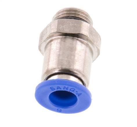 6mm x G1/8'' Messing/PA 66 Insteekfitting buitendraad NBR [5 Stuks]