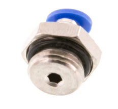 4mm x G1/4'' Messing/PA 66 Insteekfitting buitendraad NBR [5 Stuks]