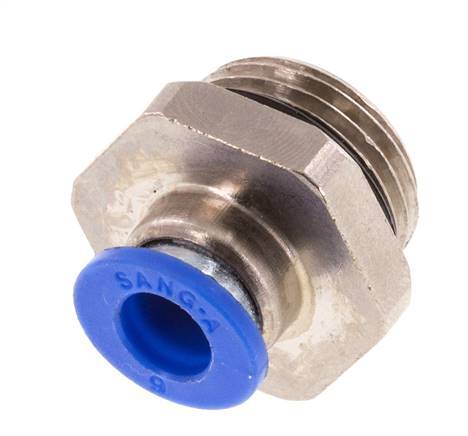 6mm x G3/8'' Messing/PA 66 Insteekfitting buitendraad NBR [5 Stuks]