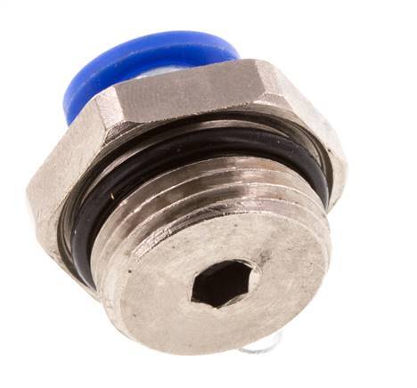 6mm x G3/8'' Messing/PA 66 Insteekfitting buitendraad NBR [5 Stuks]