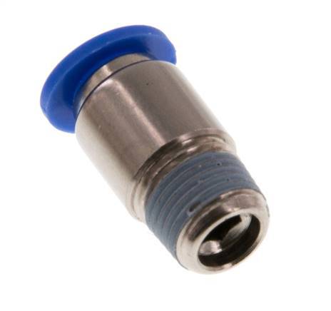 6mm x R1/8'' Messing/PA 66 Insteekfitting buitendraad Binnenzeskant NBR [5 Stuks]