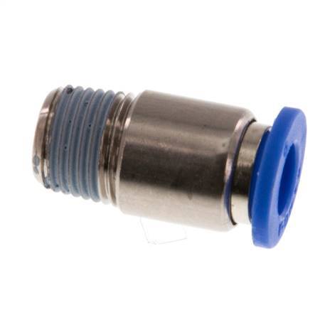 6mm x R1/8'' Messing/PA 66 Insteekfitting buitendraad Binnenzeskant NBR [5 Stuks]