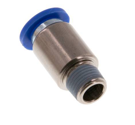 8mm x R1/8'' Messing/PA 66 Insteekfitting buitendraad Binnenzeskant NBR [5 Stuks]