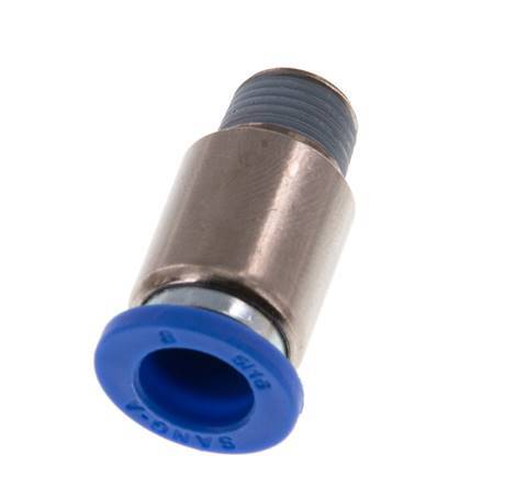 8mm x R1/8'' Messing/PA 66 Insteekfitting buitendraad Binnenzeskant NBR [5 Stuks]