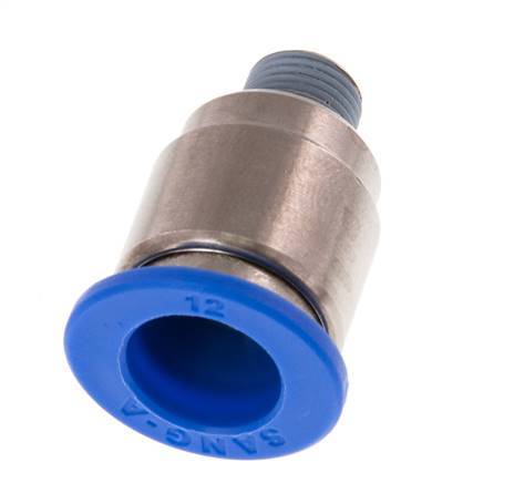 12mm x R1/8'' Messing/PA 66 Insteekfitting Buitendraad Binnenzeskant NBR [2 Stuks]