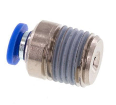 4mm x R1/4'' Push-in Fitting with Male Threads Brass/PA 66 NBR Inner Hexagon [5 Pieces]