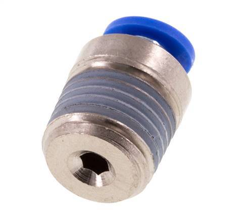 4mm x R1/4'' Messing/PA 66 Insteekfitting buitendraad Binnenzeskant NBR [5 Stuks]