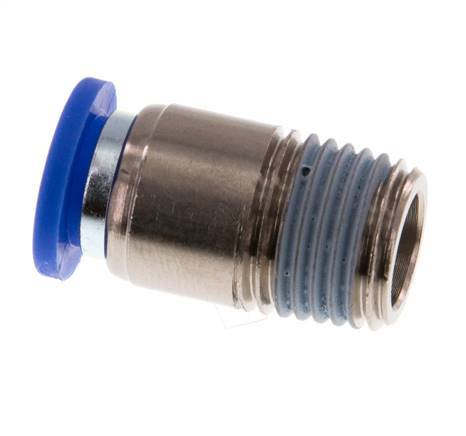 8mm x R1/4'' Messing/PA 66 Insteekfitting buitendraad Binnenzeskant NBR [5 Stuks]