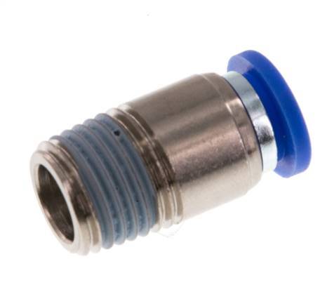 8mm x R1/4'' Messing/PA 66 Insteekfitting buitendraad Binnenzeskant NBR [5 Stuks]